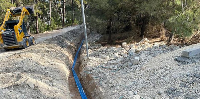 ביצוע קו לצורכי כבוי אש בסמוך לשער הגיא ביקנעם