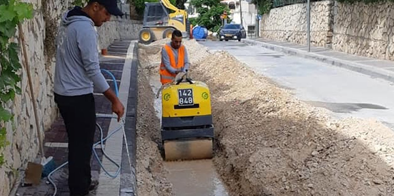 ביצוע תשתית חדשה ברחוב מרגנית חרצית יקנעם